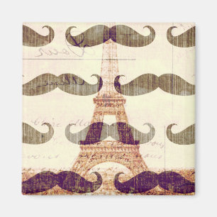 Von Paris mit dem Schnurrbart Magnet