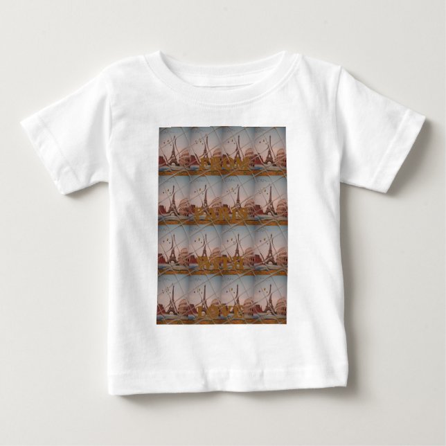 Von Paris mit Liebe blauen Himmelsfarben Baby T-shirt (Vorderseite)