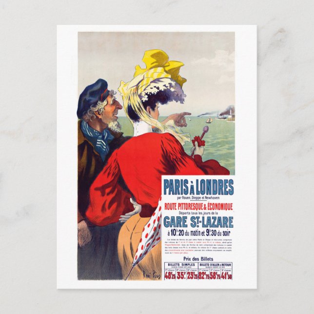 Von Paris nach London Postkarte (Vorderseite)