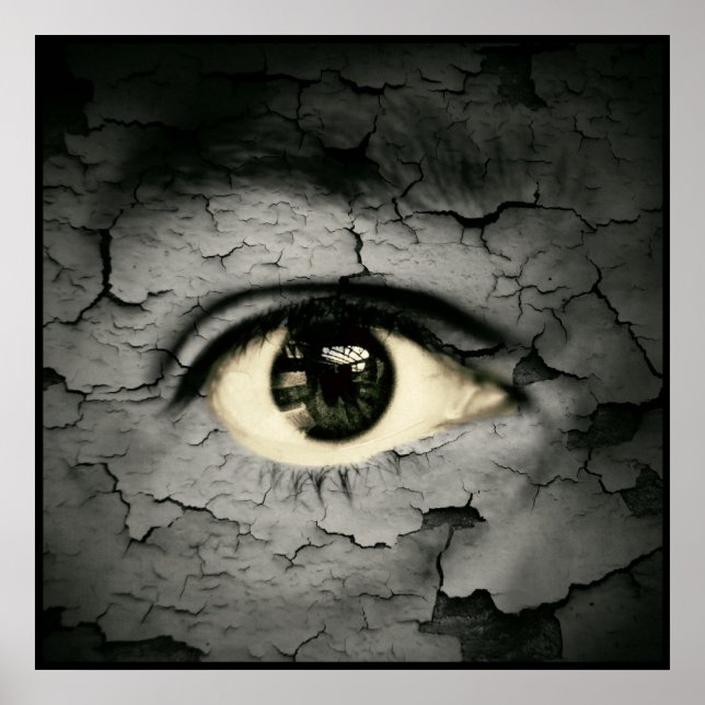 Von Peeling umgebenes menschliches Auge Poster (Vorne)