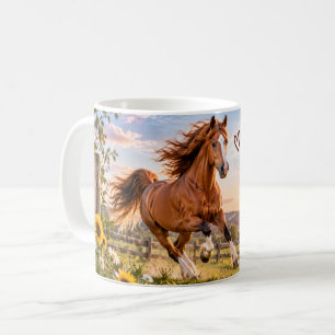 Von Pferden angetriebene Pferdeliebhaber-Tasse Kaffeetasse