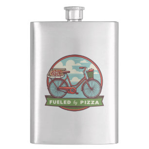 Von Pizza Bike angetrieben Flachmann