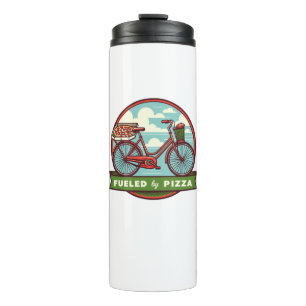 Von Pizza Bike angetrieben Thermosbecher