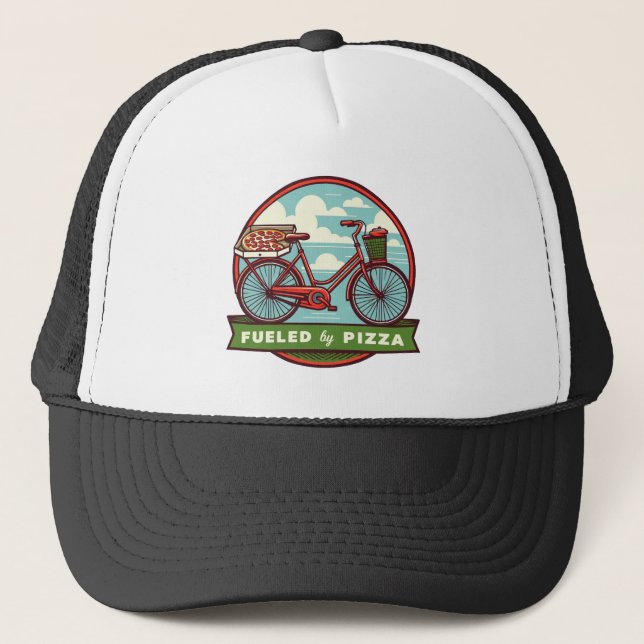 Von Pizza Bike angetrieben Truckerkappe (Vorderseite)