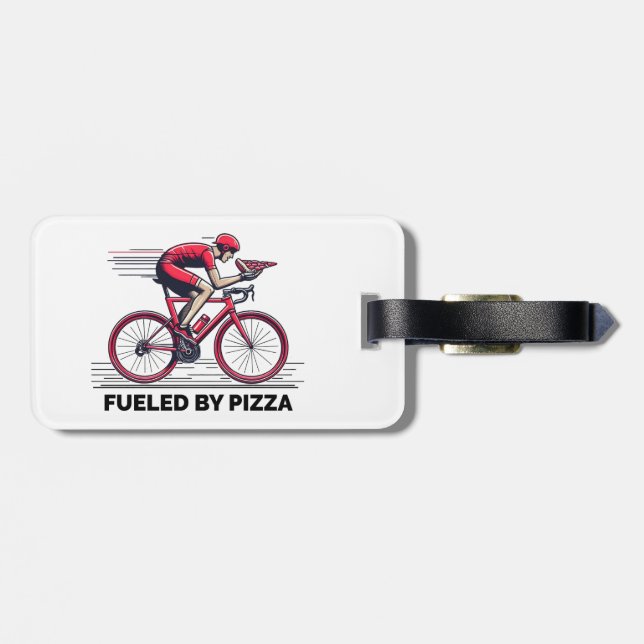 Von Pizzagyklist gespeist Gepäckanhänger (Rückseite horizontal)