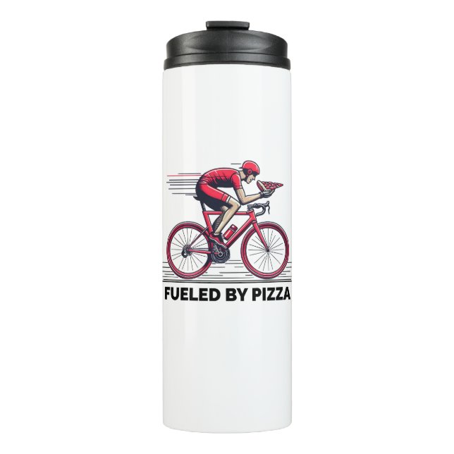 Von Pizzagyklist gespeist Thermosbecher (Vorderseite)