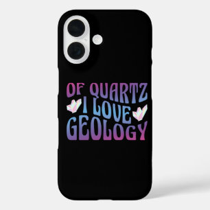 Von Quarz liebe ich Geologie, Steinsammler Geologe iPhone 16 Hülle