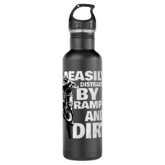 Von Rampen und dreckigen Mountainbiker und BMX abg Edelstahlflasche