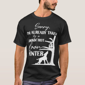Von rauchenden Hot Coon Hunter Funny Racc eingenom T-Shirt