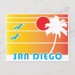 Von San Diego Kalifornien - Vintager Stil Postkarte
