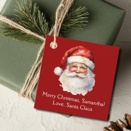 Von Santa Claus Custom Red Kids Weihnachts-Party Geschenkanhänger