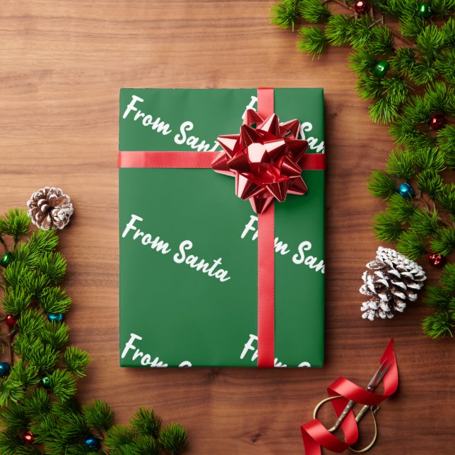 Von Santa Grünes Geschenkpapier  (Feiertagsgeschenk)