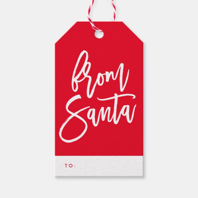 Von Santa Holiday Geschenketiketten Geschenkanhänger (Vorderseite)