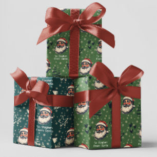 Von Santa Individuelle Name Doodles Weihnachten Geschenkpapier Set