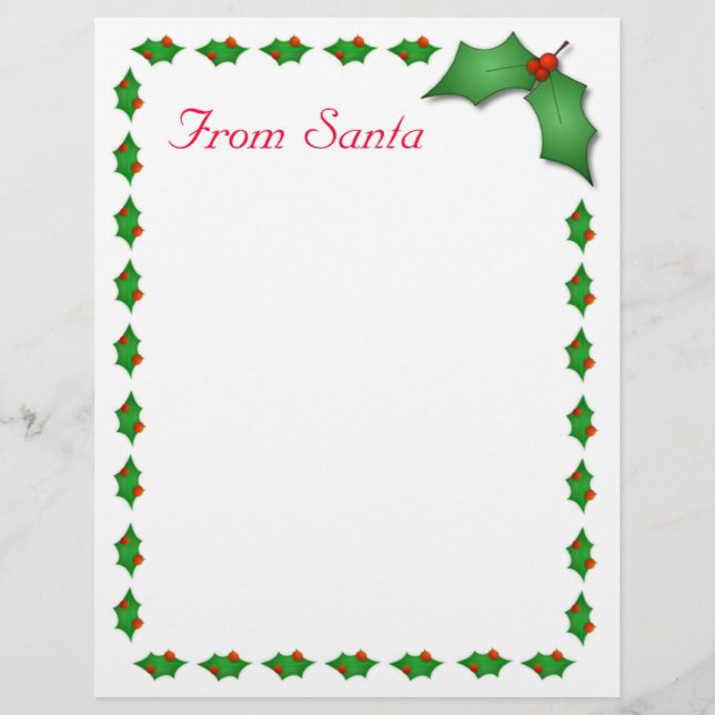 Von Santa Letter (Vorderseite)