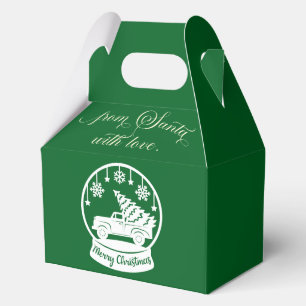 Von Santa mit Liebe Schneekugel Weihnachtswagen Geschenkschachtel
