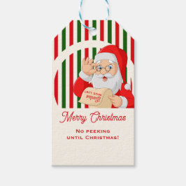 Von Santa Nice versiegelt Liste No Peeking Weihnac Geschenkanhänger