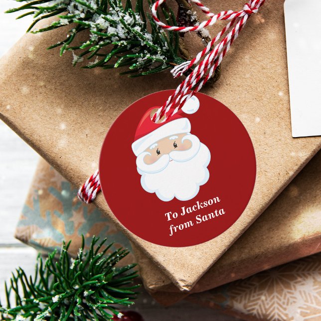 Von Santa Niedlichen Personalisierten Kids Rote We Geschenkanhänger (Von Creator hochgeladen)