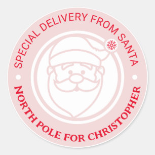 Von Santa Stickers North Pole Weihnachtsfeiertag