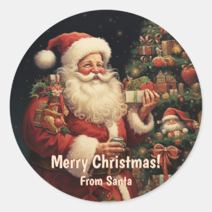 Von Santa Weihnachten Runder Aufkleber