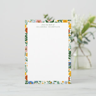 Von Schreibtisch Mit Blumenrand Name Farbige Moder Mitteilungskarte
