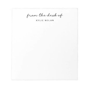 Von Schreibtisch von Monogramm Schrift Weiß Notizblock