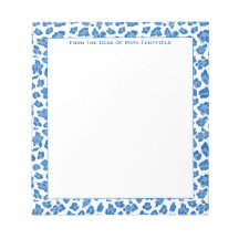 Von Schreibtisch von vornehm Blau & Weiß Tierprint