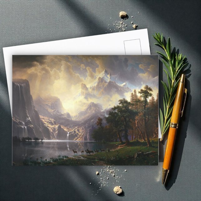 Von Sierra Nevada, Kalifornien, Bierstadt Art Postkarte (Von Creator hochgeladen)