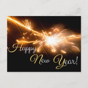 Von Silvester bis Neujahr: Alles Gute zum neuen Ja Postkarte