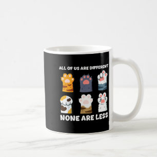 Von sind verschiedene süße Katzenpfoten Autismus-B Kaffeetasse