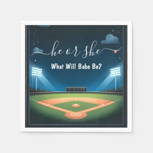 Von Team Ball Game Pitch Fun Baseball Gender Revea Serviette