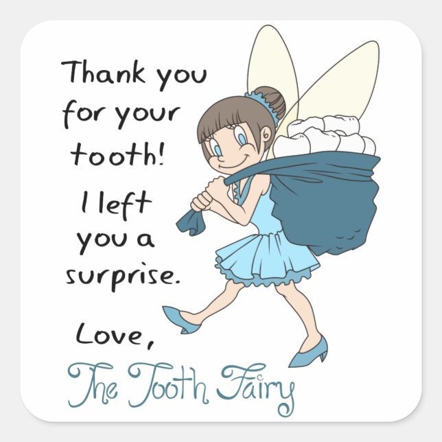 Von Tooth Fairy Quadratischer Aufkleber (Vorderseite)