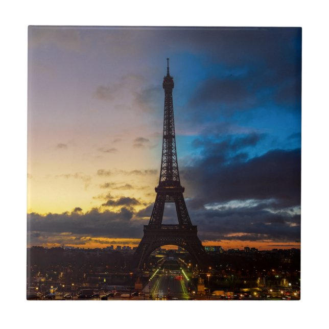 Von Trocadero aus können Sie den Eiffelturm von Ta Fliese (Vorderseite)