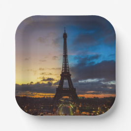 Von Trocadero aus können Sie den Eiffelturm von Ta Pappteller
