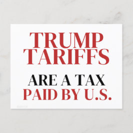 Von Trump erhobene Zölle sind Steuern, die von US Postkarte