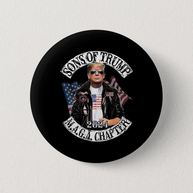 Von Trump Maga Kapitel 2024 (auf der Rückseite) Button (Vorderseite)