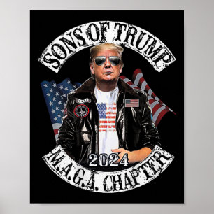 Von Trump Maga Kapitel 2024 (auf der Rückseite) Poster