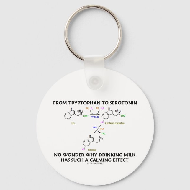 Von Tryptophan zu Serotonin (Chemie-Spaß) Schlüsselanhänger (Vorderseite)