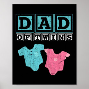 von Twins Family Daddy Vathers Day Future Parters Poster