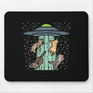 Von Ufo Funny Alien Space entführte Katzen Lover M Mousepad