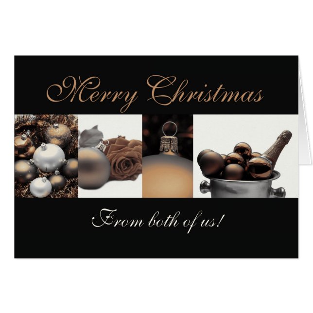 Von uns beiden Frohe Weihnachtssepia (Vorderseite (Horizontal))