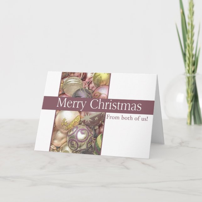 Von uns beiden... Weihnachtskarte Feiertagskarte (Vorderseite)