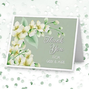 Von uns! Floral Personalisiert Dankeschön Karte