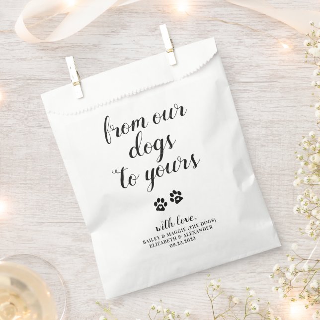 Von unseren Hunden bis hin zu Ihrer Hundeschlitten Geschenktütchen (Ausgeschnitten)