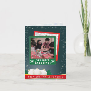 Von unserer Familie zu deinem Weihnachtsfest-Foto Karte
