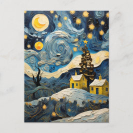 Von Van Gogh Inspirierte Vintage Weihnachtskunst Postkarte