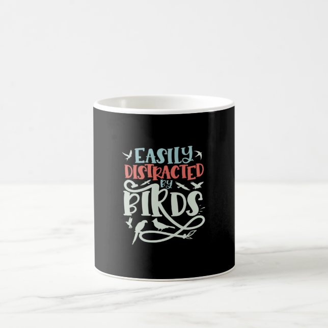 Von Vögeln leicht abgelenkt, Vogelbeobachtung Kaffeetasse (Mittel)