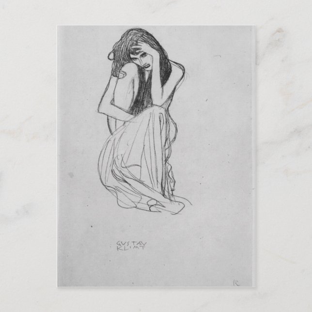 Von vorne durch Gustav Klimt kreuzen Postkarte (Vorderseite)