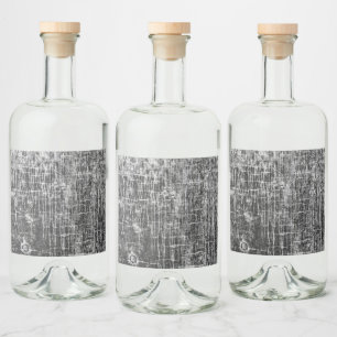 von Wänden laufen Alkoholflaschenetikett