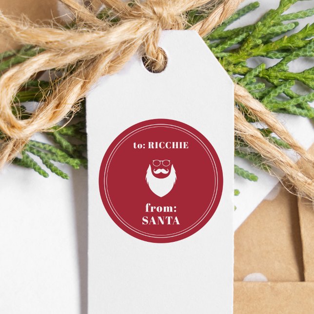 von Weihnachtsgeschenk des Weihnachtskids Runder Aufkleber (Von Creator hochgeladen)